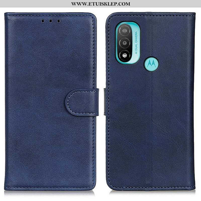 Etui Folio do Moto E40 / E30 / E20 Retro Matowy Efekt Skóry